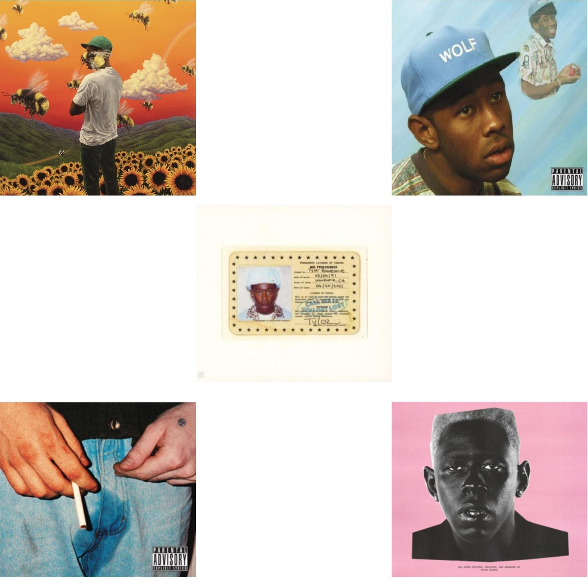 The Creator Tyler - Flower Boy & Cherry Bomb (Exp) & Call Me If You Get Lost & Wolf & Igor (X) - CD Bundle Bundle Music