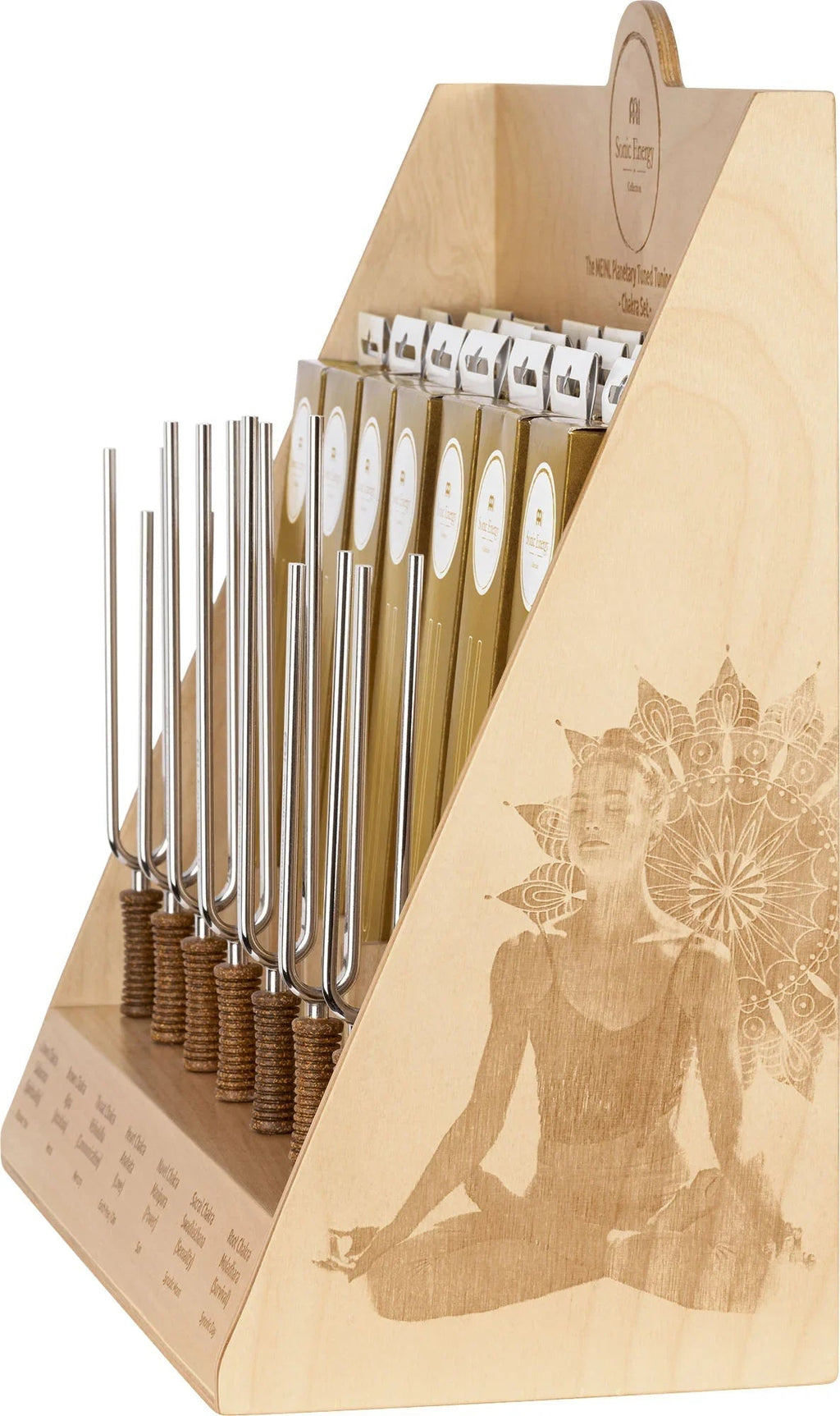 21-Piece Planetary Tuned Tuning Fork Chakra Display Set Utah Energy Healing Center
