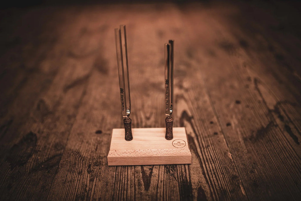 2-Piece Day & Night Planetary Tuned Tuning Fork Set incl. Holder Utah Energy Healing Center