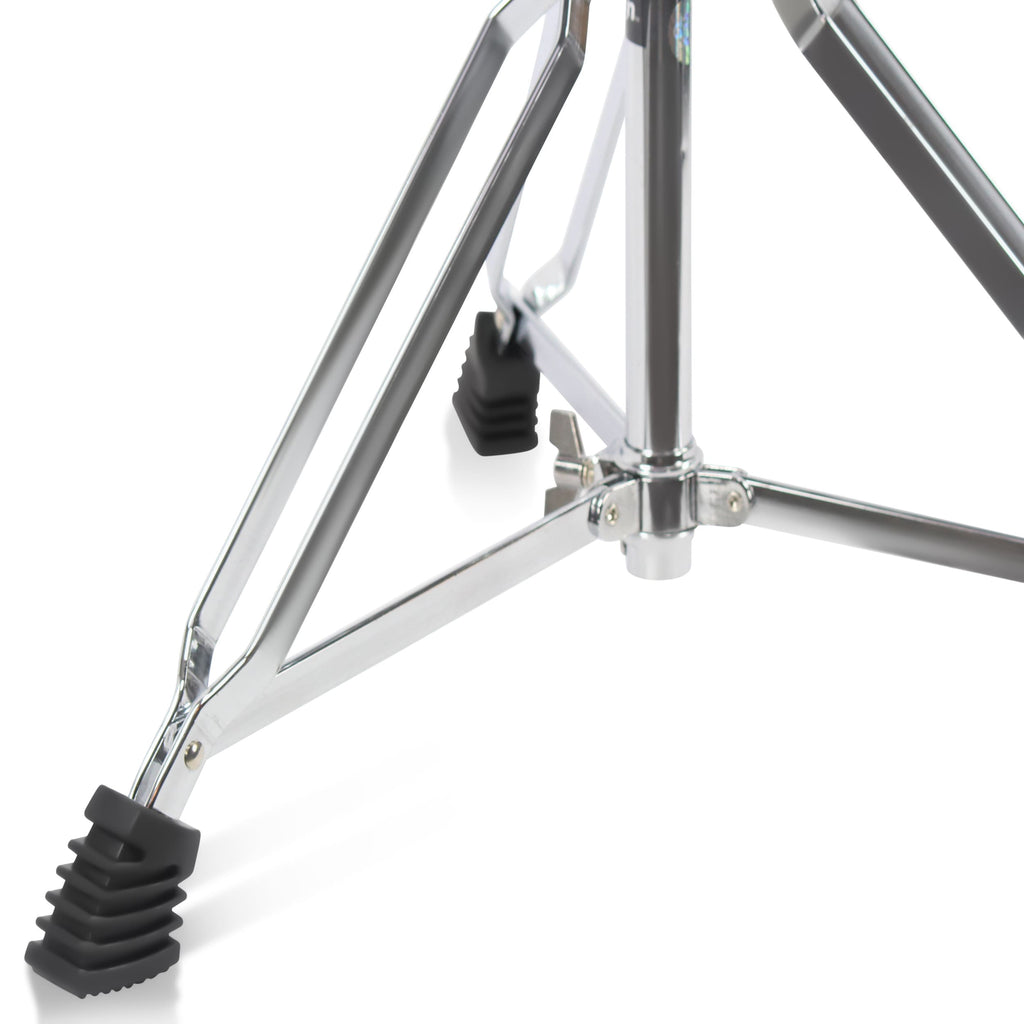 Saddle Drum Throne with Backrest Support by GRIFFIN - Padded Leather Drummer Motorcycle Biker Style Seat - Swivel Adjustable Height Music Drum Chair GeekStands.com