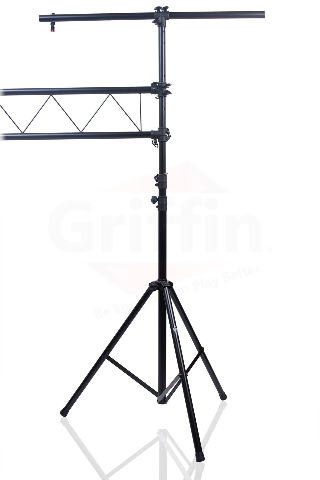 Light Truss Stand System by GRIFFIN - I-Beam Trussing Set & DJ Booth Platform Kit - Hanging Mount Lighting Package for Music Gear, PA Speakers GeekStands.com