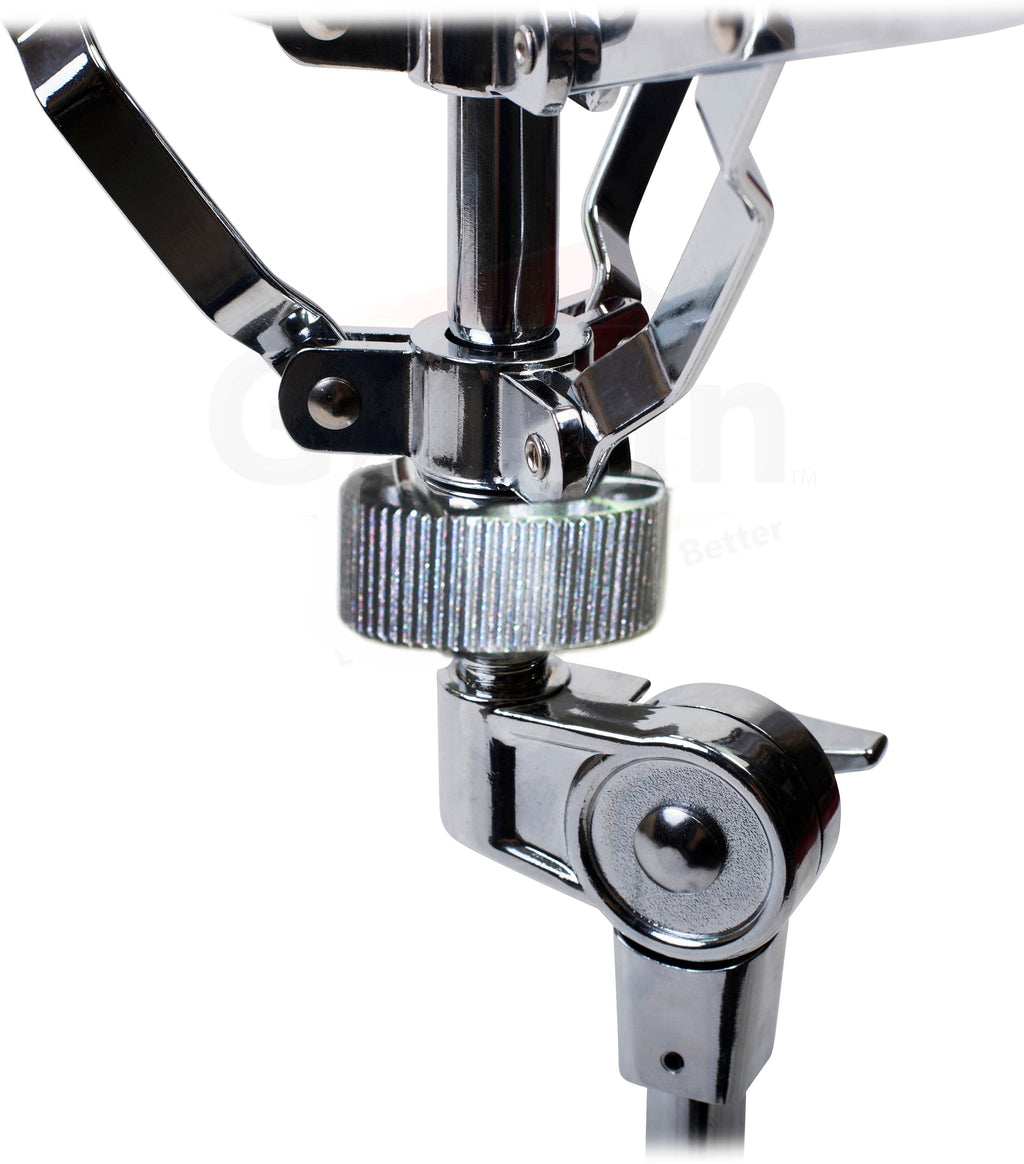 GRIFFIN Snare Stand & Drum Throne (2-Pack Set) - Chrome Percussion Hardware Kit with Double-Braced Lightweight Mount for Snares, Tom-Toms & Practice Pads - Slip-Proof Gear Tilter & Clamp Holder GeekStands.com