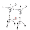 Snare Drum Stand (2-Pack) by GRIFFIN - Chrome Double-Braced Lightweight Mount for Snares, Tom Drums & Practice Pads - Slip-Proof Gear Tilter & Clamp-Style Basket Holder GeekStands.com