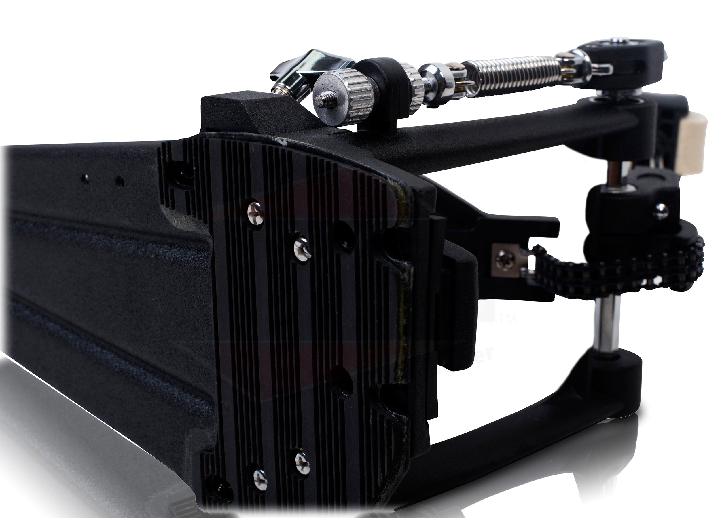 Single Kick Bass Drum Pedal by GRIFFIN | Deluxe Double Chain Foot Percussion Hardware for Intense Play | 4 Sided Beater & Fully Adjustable Power Cam System | Perfect for Beginner & Pro Drummers GeekStands.com