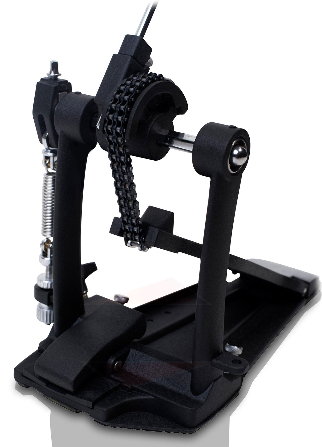 Single Kick Bass Drum Pedal by GRIFFIN | Deluxe Double Chain Foot Percussion Hardware for Intense Play | 4 Sided Beater & Fully Adjustable Power Cam System | Perfect for Beginner & Pro Drummers GeekStands.com