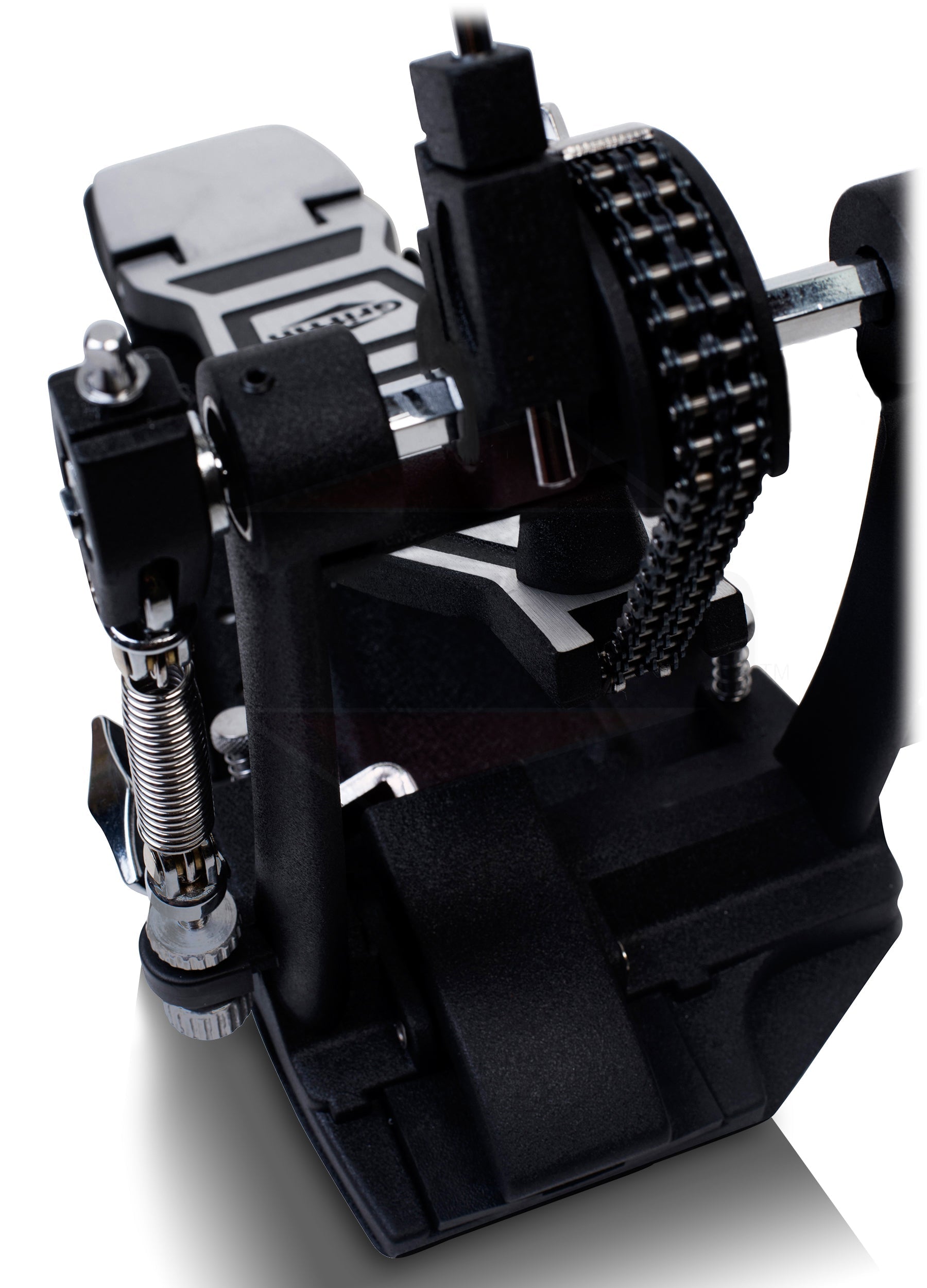 Drum Hardware Kit (3 Piece Set) by GRIFFIN - Kick Drum Pedal, Snare Stand & Straight Cymbal Stand - Deluxe Double-Chain Steel Pedal, Slip-Proof Gear Tilter & Clamp Basket Holder GeekStands.com