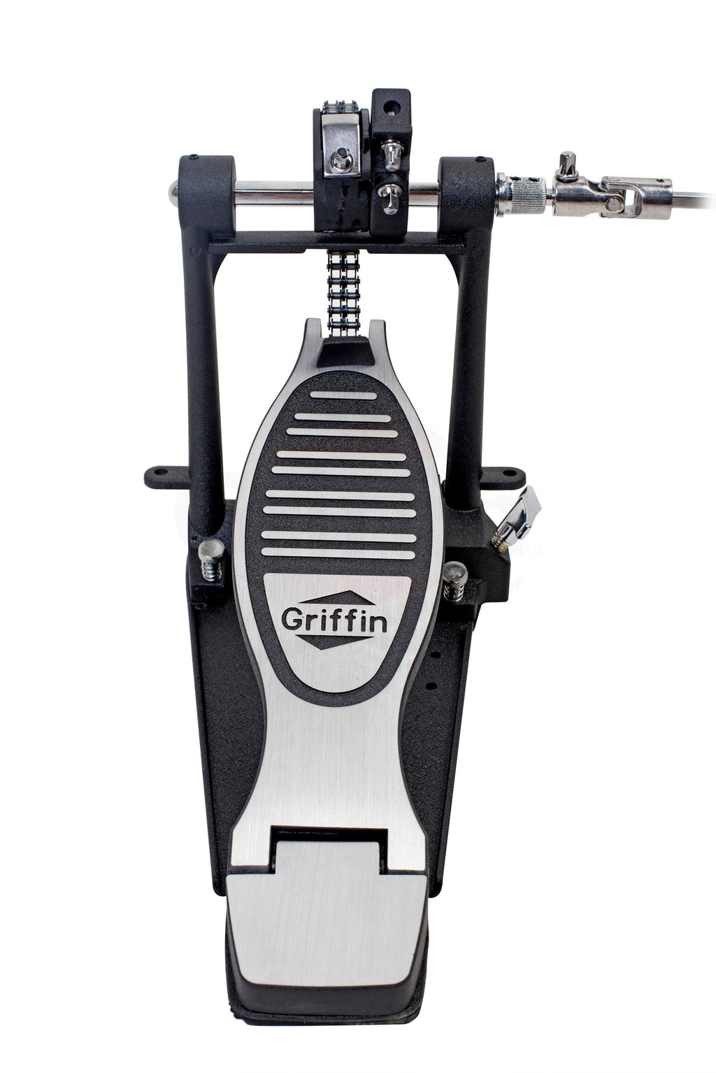 Double Kick Drum Pedal for Bass Drum by GRIFFIN - Deluxe Twin Set Foot Pedal - Quad Sided Beater Heads - Dual Pedal Two Chain Drive Hardware GeekStands.com