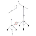 Cymbal Stand With Boom Arm by GRIFFIN (Pack of 2) - Drum Percussion Gear Hardware Set with Double Braced Legs - Counterweight Adapter for Crash, Ride GeekStands.com