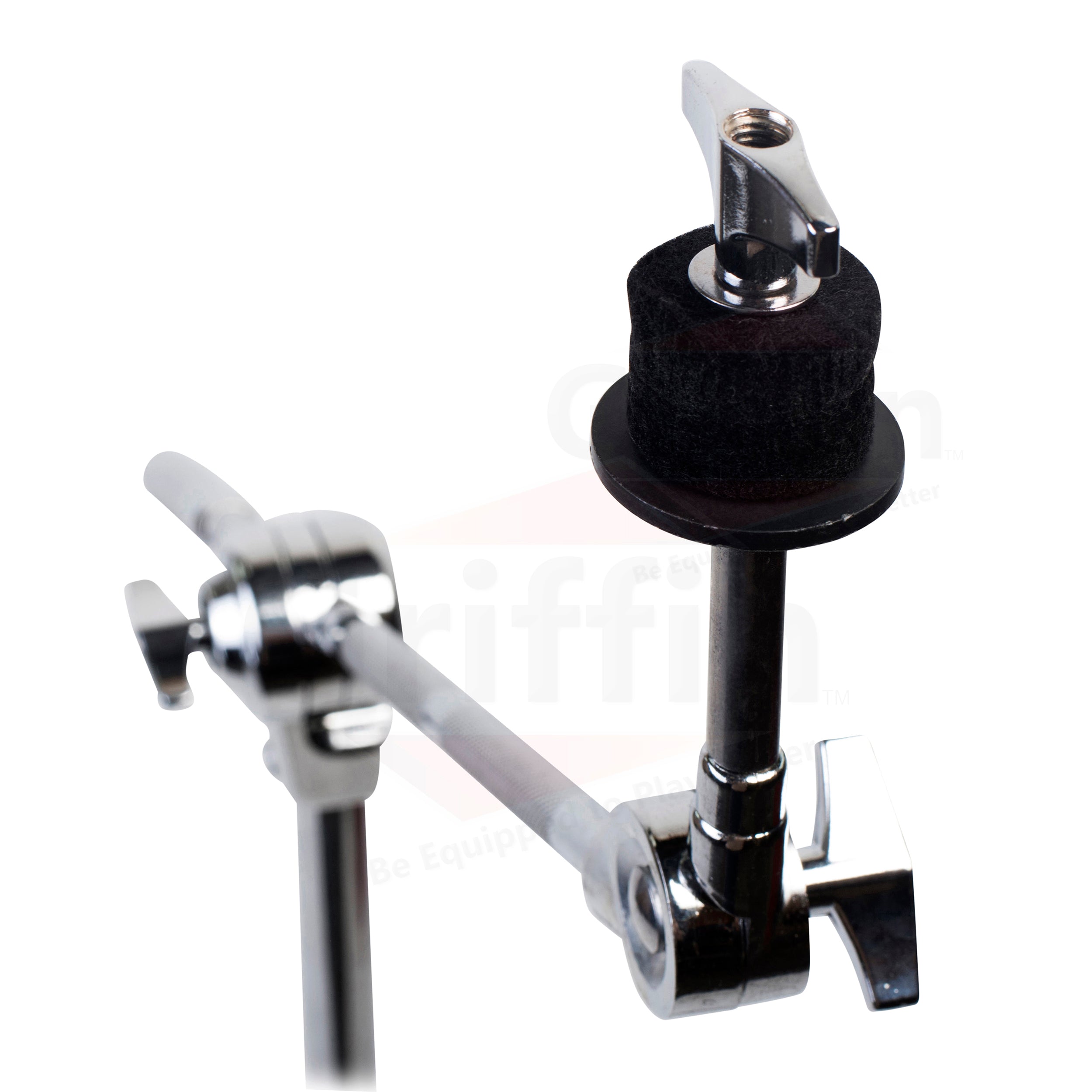 Cymbal Stand With Boom Arm by GRIFFIN (Pack of 2) | Drum Percussion Gear Hardware Set with Double Braced Legs | Counterweight Adapter for Mounting Heavy Duty Crash, Ride, Splash Cymbals For Drummers GeekStands.com