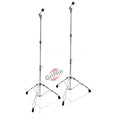 Straight Cymbal Stand (2 Pack) by GRIFFIN - Double Braced Legs, Slip-Proof Gear Holder - Light-Duty for Mobile Drummers Percussion Drum Hardware Set GeekStands.com