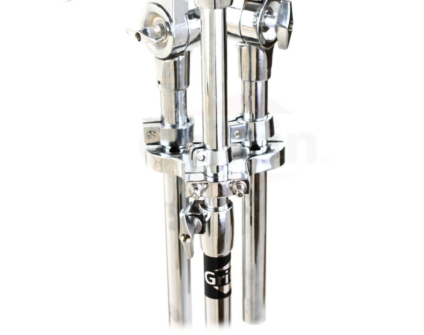 Double Tom Drum Stand with Cymbal Arm by GRIFFIN - Drummers Percussion Set Hardware with Dual Drum Mounts - Tom Holder with Double Braced Legs GeekStands.com