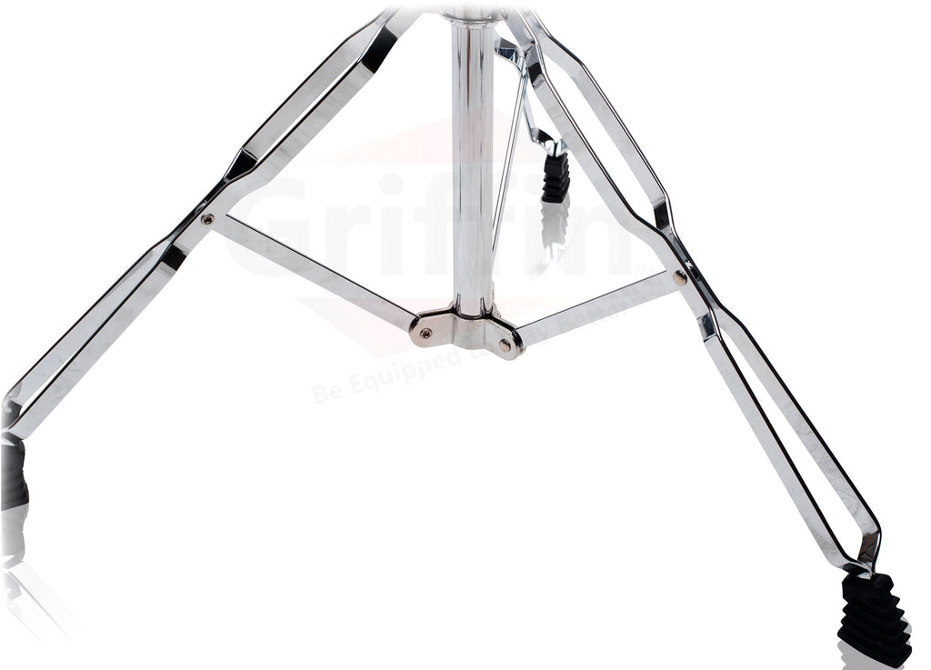 Double Tom Drum Stand with Cymbal Arm by GRIFFIN - Drummers Percussion Set Hardware with Dual Drum Mounts - Tom Holder with Double Braced Legs GeekStands.com