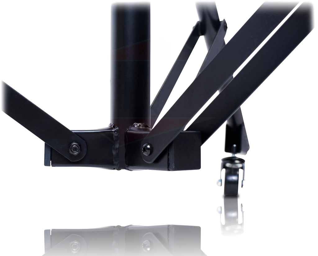 GRIFFIN Professional Studio Microphone Boom Stand with Casters - Extended Height Recording Mic Holder Tripod on Wheels - Tall Telescoping Arm Mount GeekStands.com