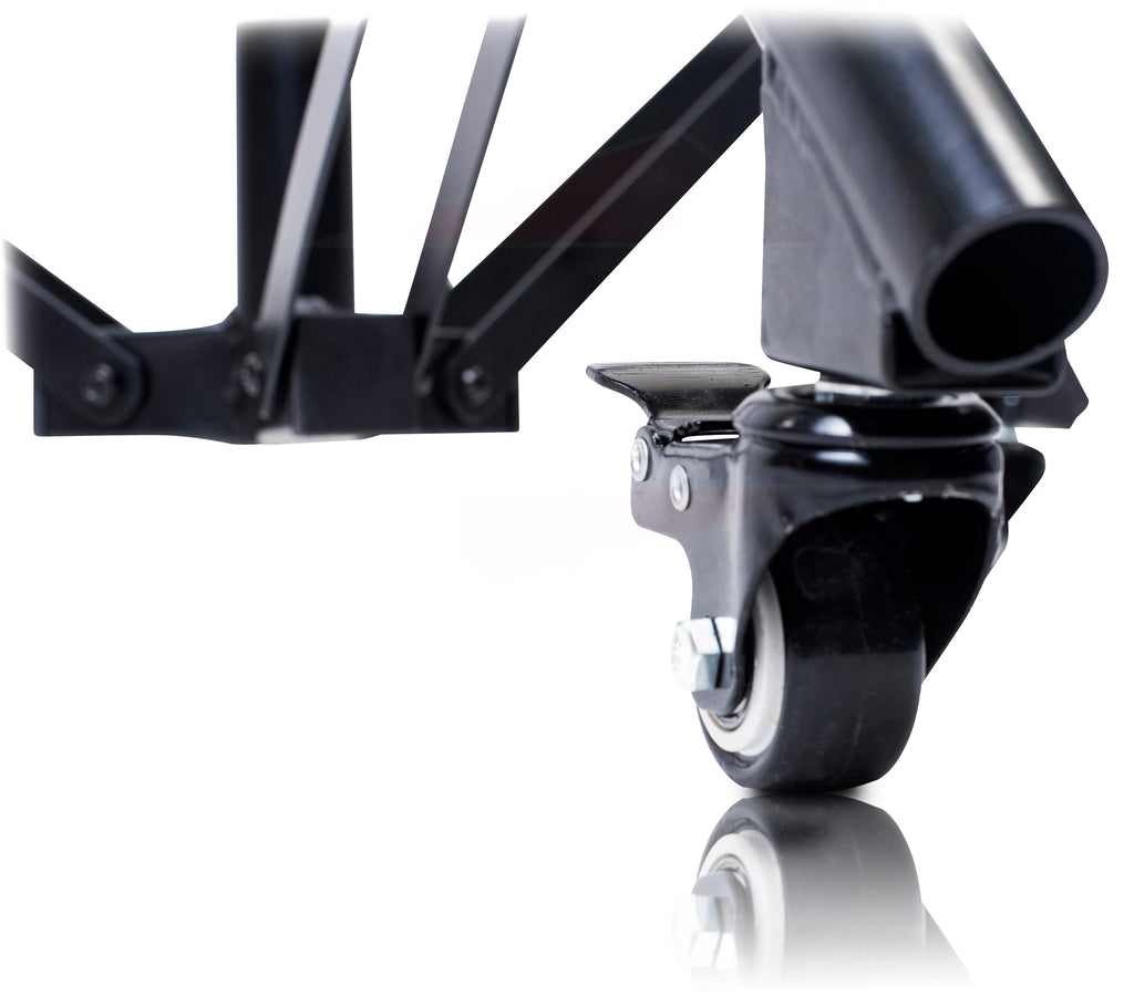 GRIFFIN Professional Studio Microphone Boom Stand with Casters - Extended Height Recording Mic Holder Tripod on Wheels - Tall Telescoping Arm Mount GeekStands.com