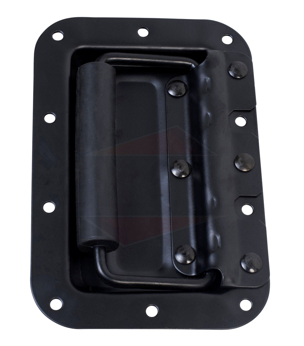 Speaker Cabinet Handles for DJ PA Rack Road Case (Set of 4) by GRIFFIN - Flush Spring Loaded Recessed Metal Flip Pull, Rubber Padding for Trunk Chest GeekStands.com