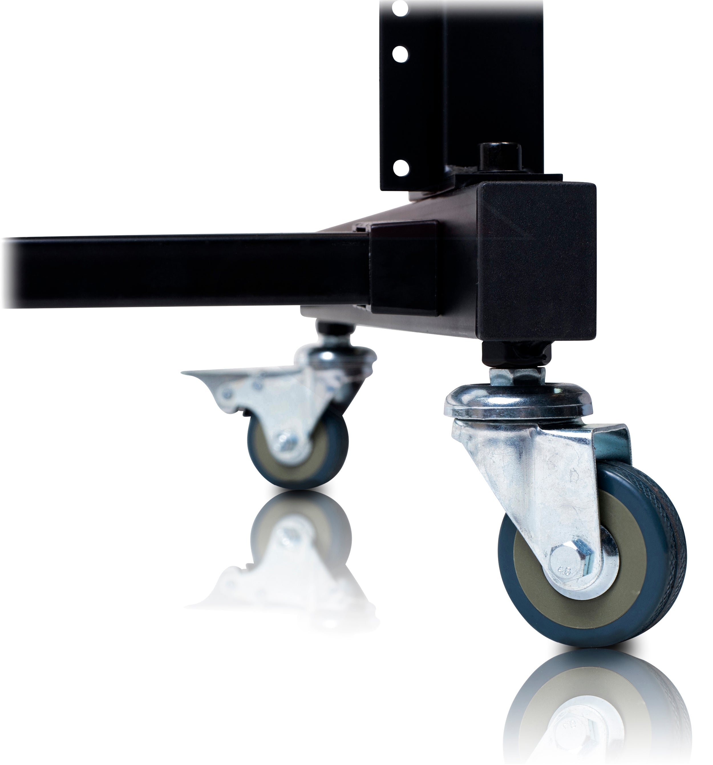 Rack Mount Rolling Stand & Adjustable Mixer Platform Rails by GRIFFIN - 19U Cart Holder for Music Studio Booth Pro Audio Recording Cabinet Equipment GeekStands.com