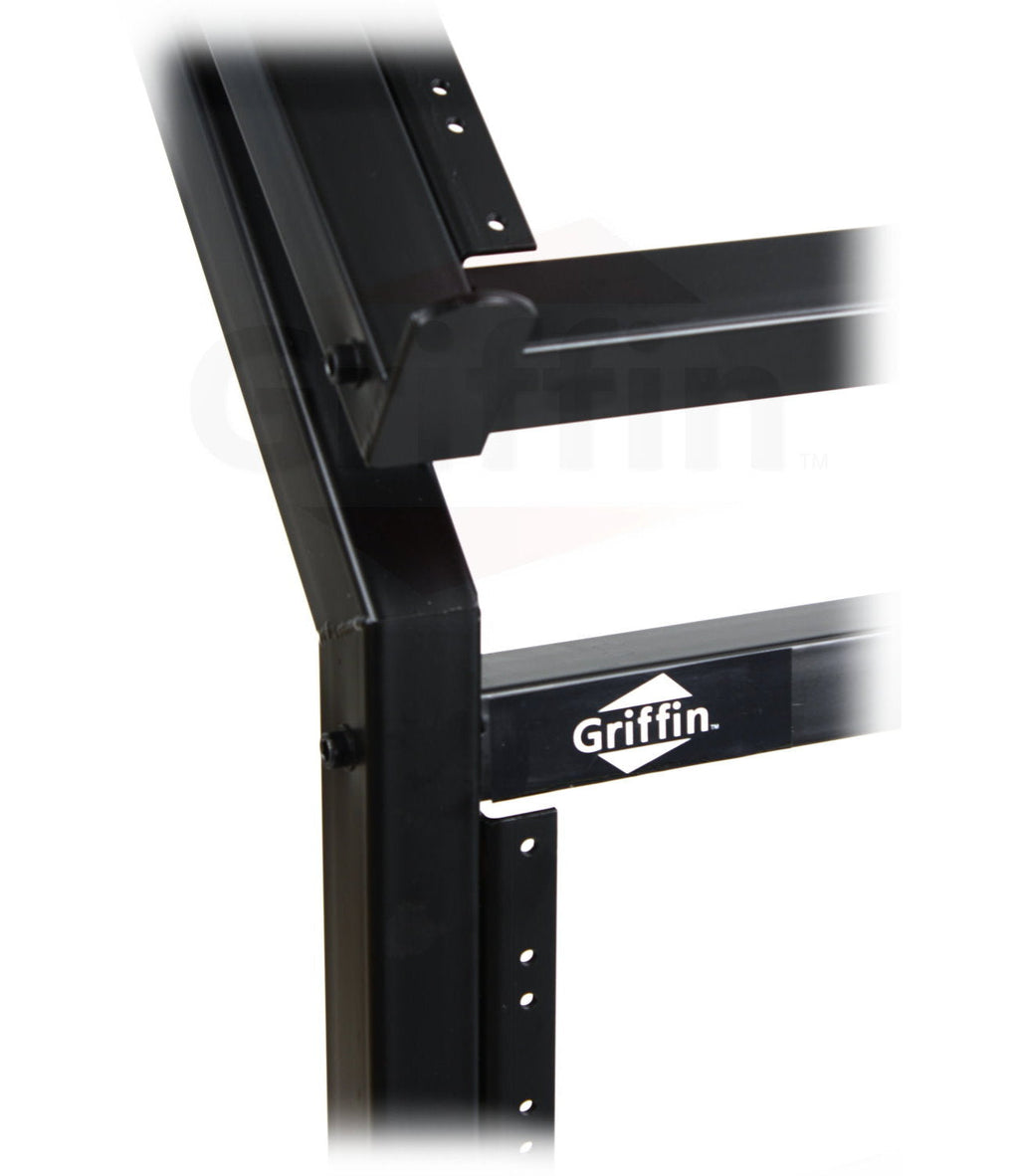 Rack Mount Rolling Stand & Adjustable Mixer Platform Rails by GRIFFIN - 19U Cart Holder for Music Studio Booth Pro Audio Recording Cabinet Equipment GeekStands.com