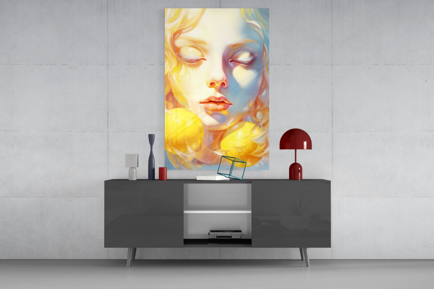 Lemony Dreams Glass Wall Art || Designer Collection Insigneart USA