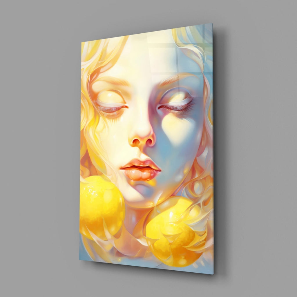 Lemony Dreams Glass Wall Art || Designer Collection Insigneart USA