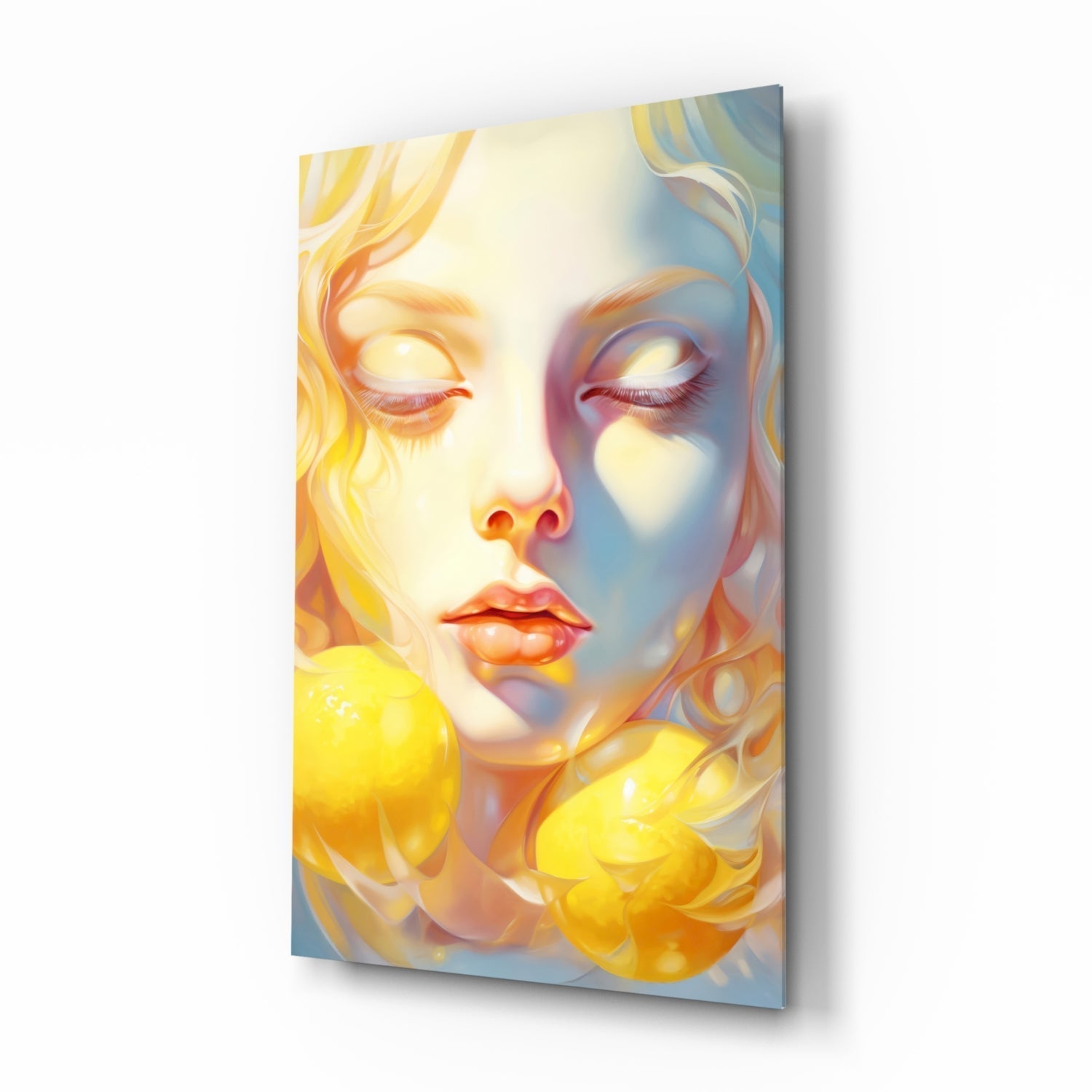Lemony Dreams Glass Wall Art || Designer Collection Insigneart USA