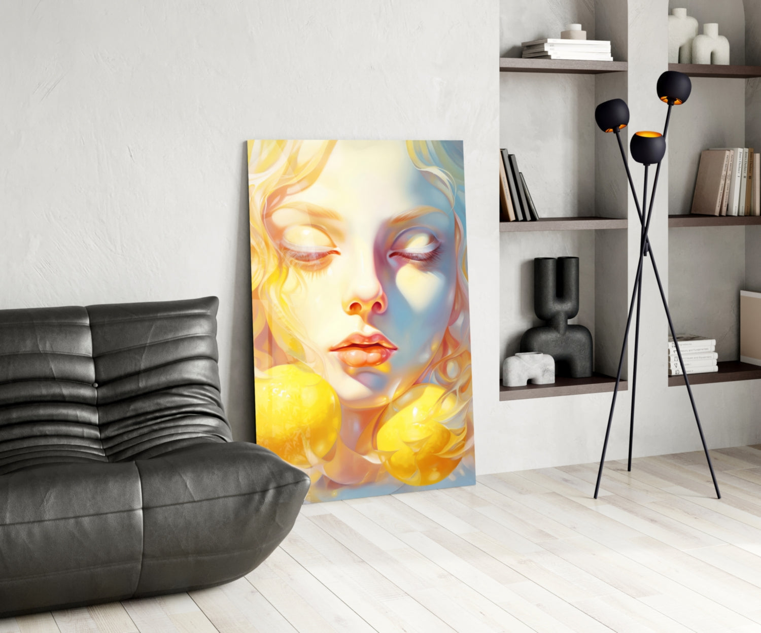 Lemony Dreams Glass Wall Art || Designer Collection Insigneart USA