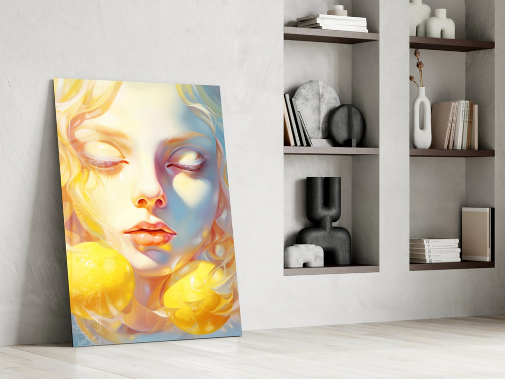Lemony Dreams Glass Wall Art || Designer Collection Insigneart USA