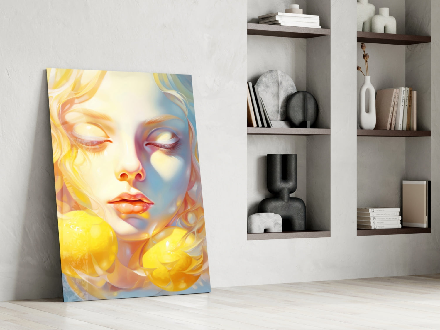 Lemony Dreams Glass Wall Art || Designer Collection Insigneart USA