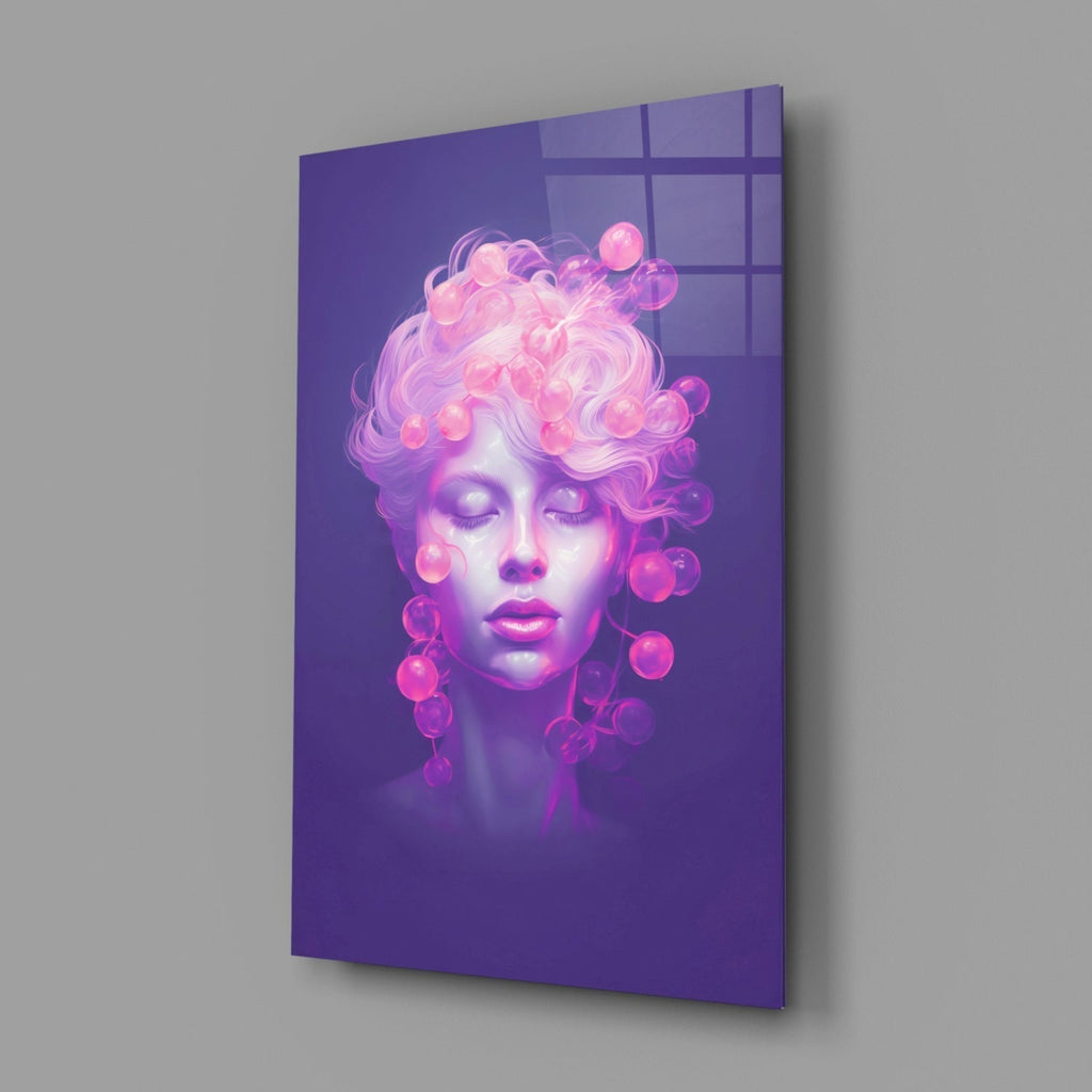 Pink Bubbles Glass Wall Art || Designer Collection Insigneart USA