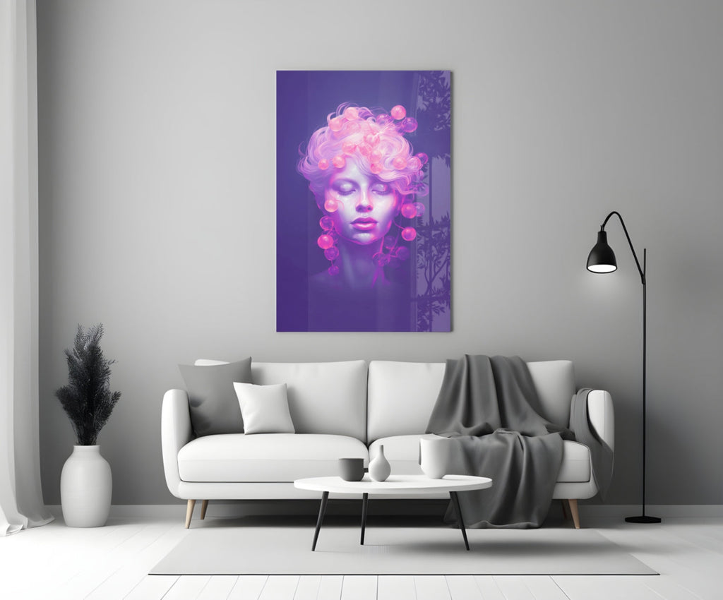 Pink Bubbles Glass Wall Art || Designer Collection Insigneart USA