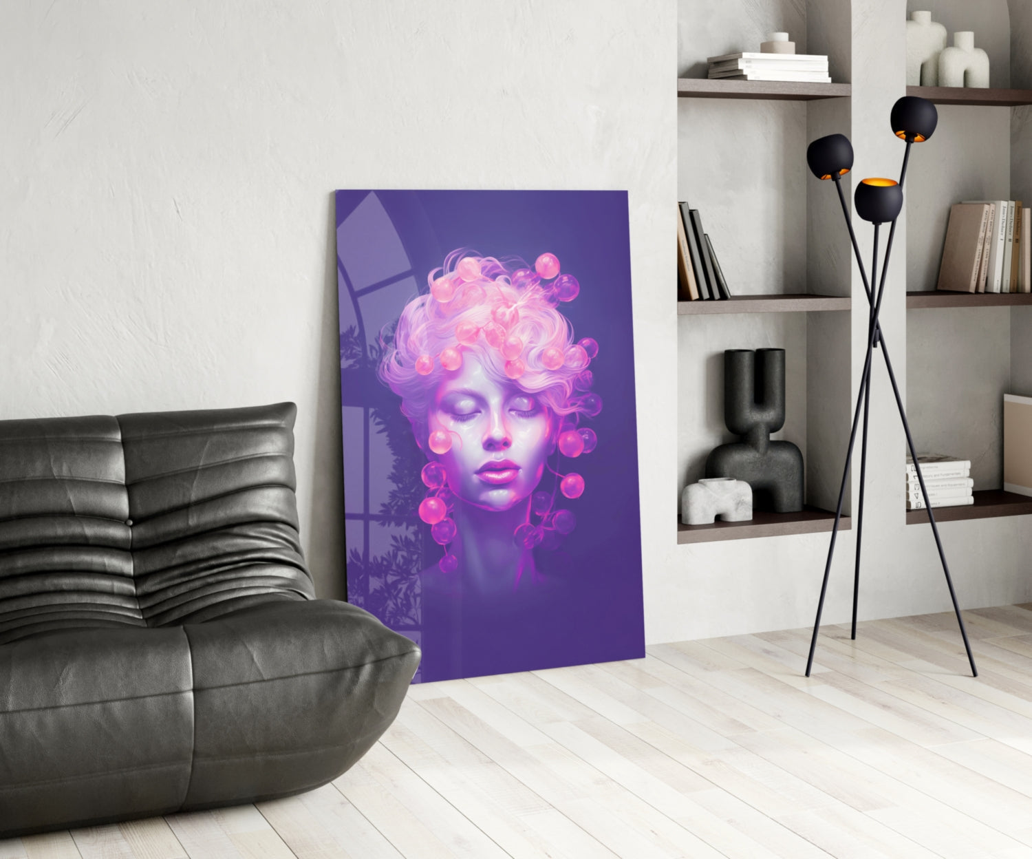 Pink Bubbles Glass Wall Art || Designer Collection Insigneart USA