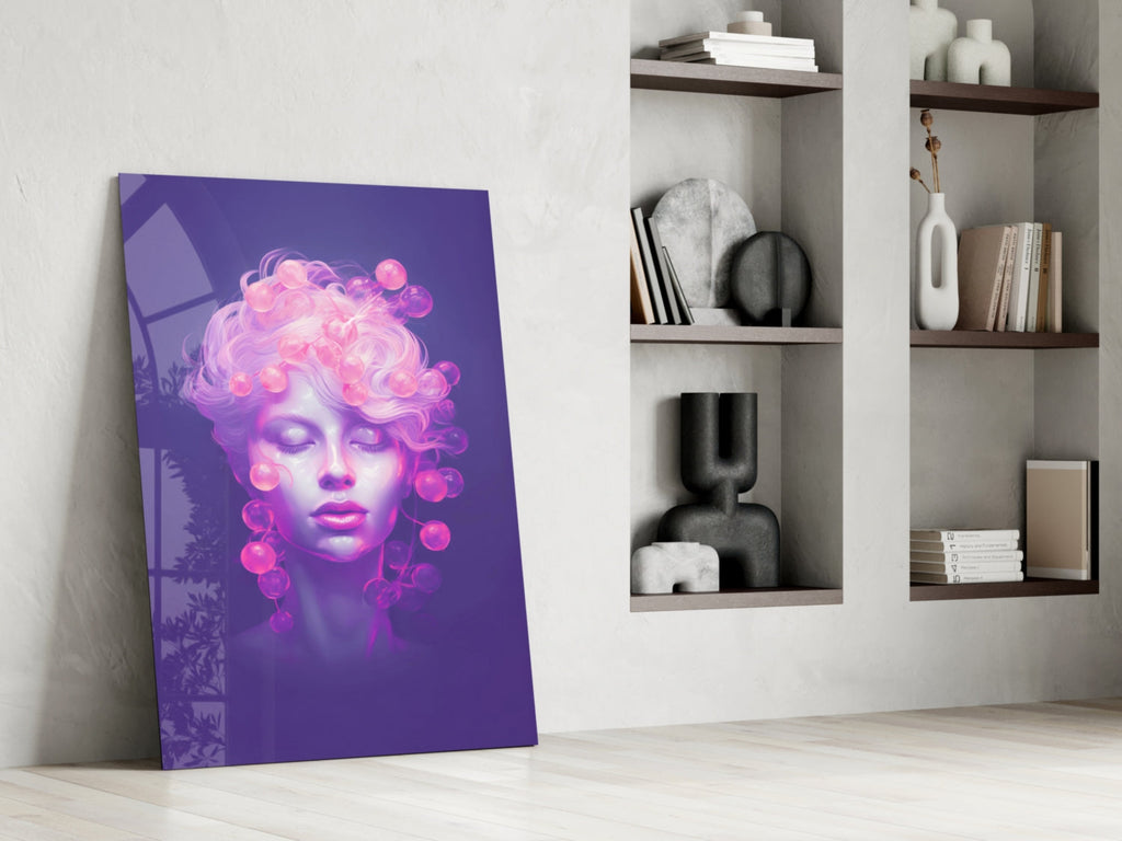 Pink Bubbles Glass Wall Art || Designer Collection Insigneart USA