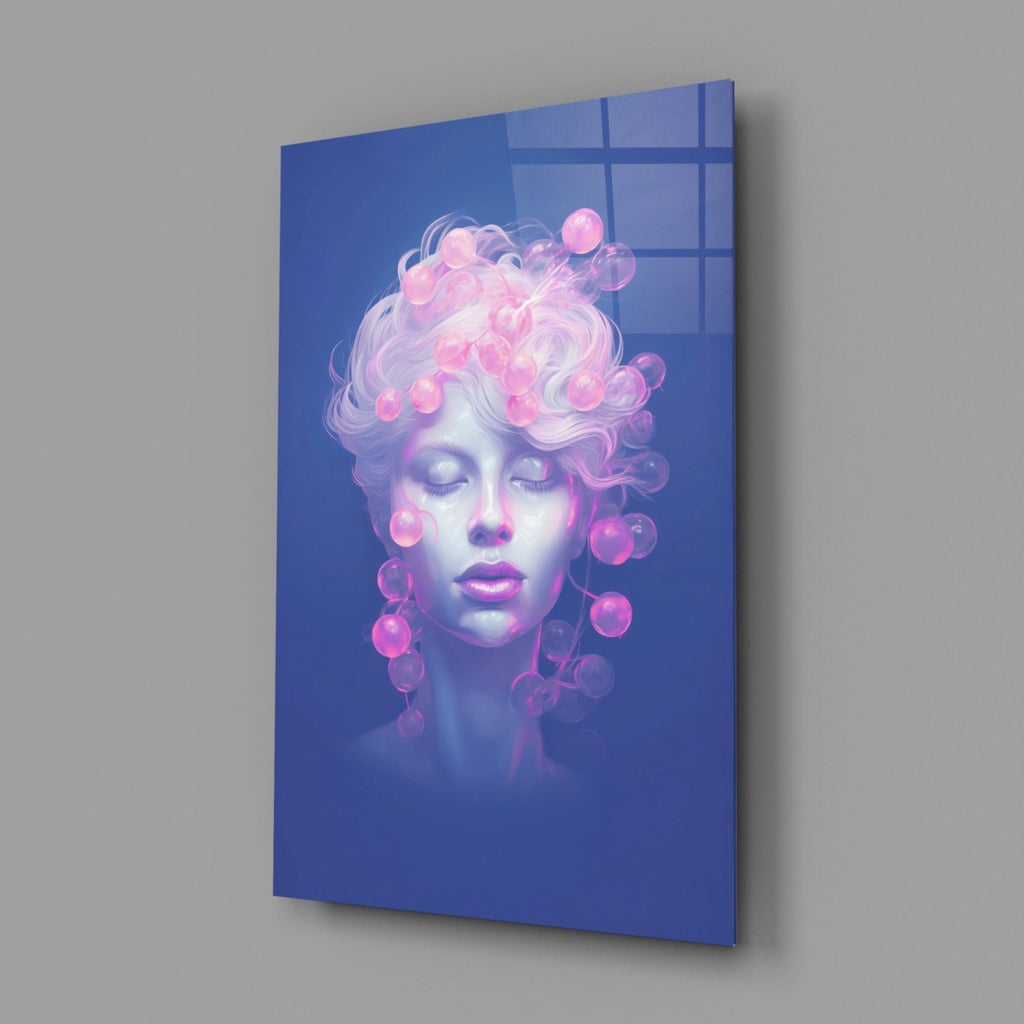 Pink Bubbles Glass Wall Art || Designer Collection Insigneart USA