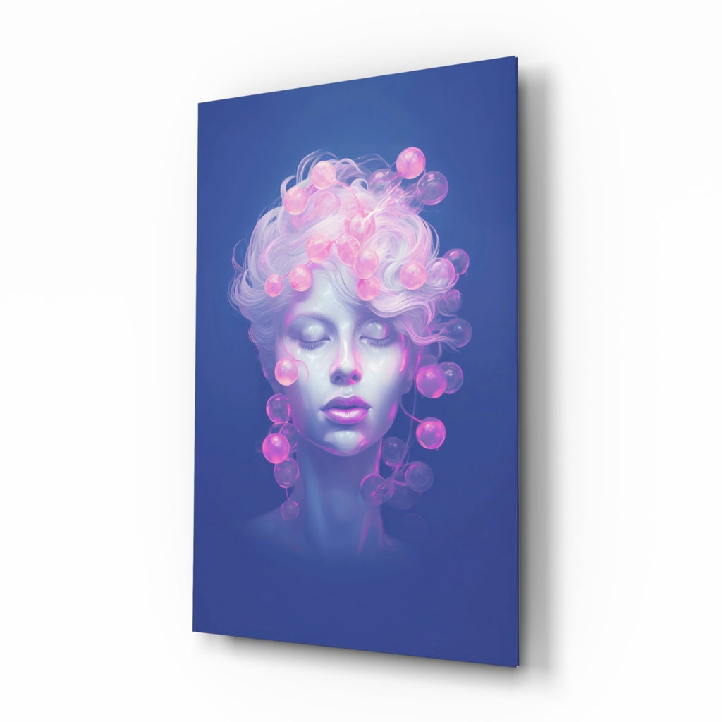 Pink Bubbles Glass Wall Art || Designer Collection Insigneart USA