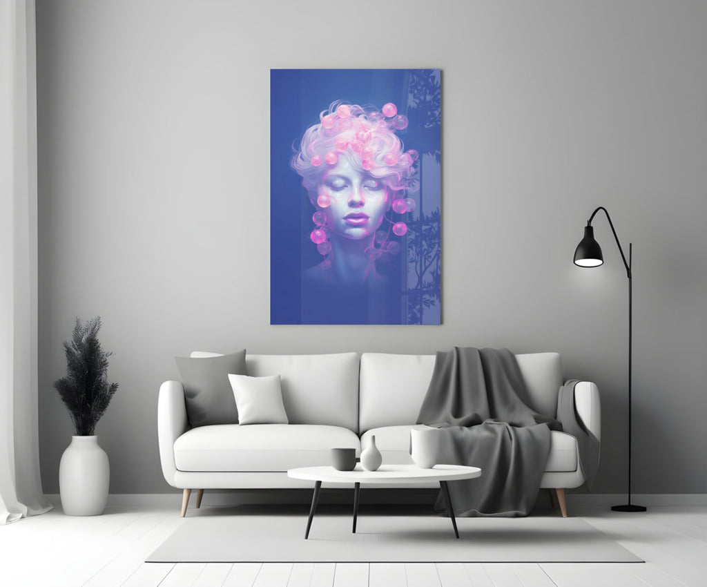Pink Bubbles Glass Wall Art || Designer Collection Insigneart USA