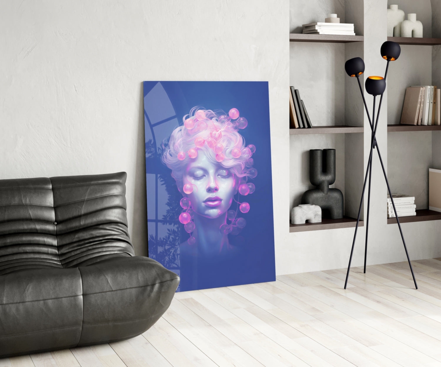 Pink Bubbles Glass Wall Art || Designer Collection Insigneart USA