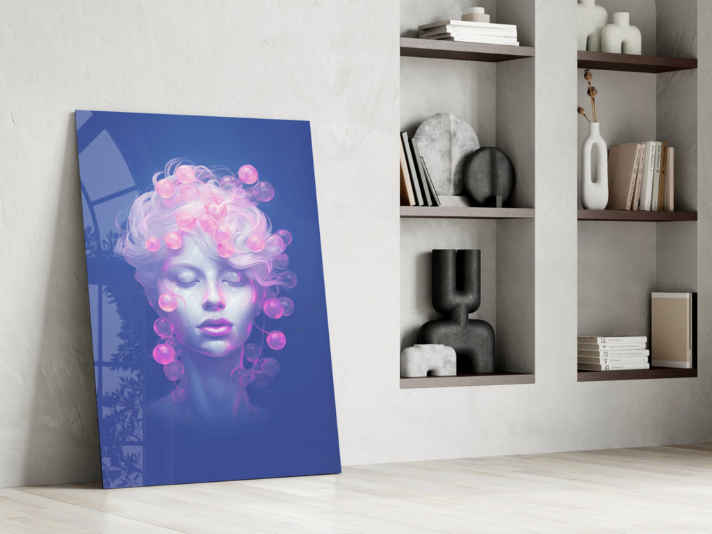 Pink Bubbles Glass Wall Art || Designer Collection Insigneart USA