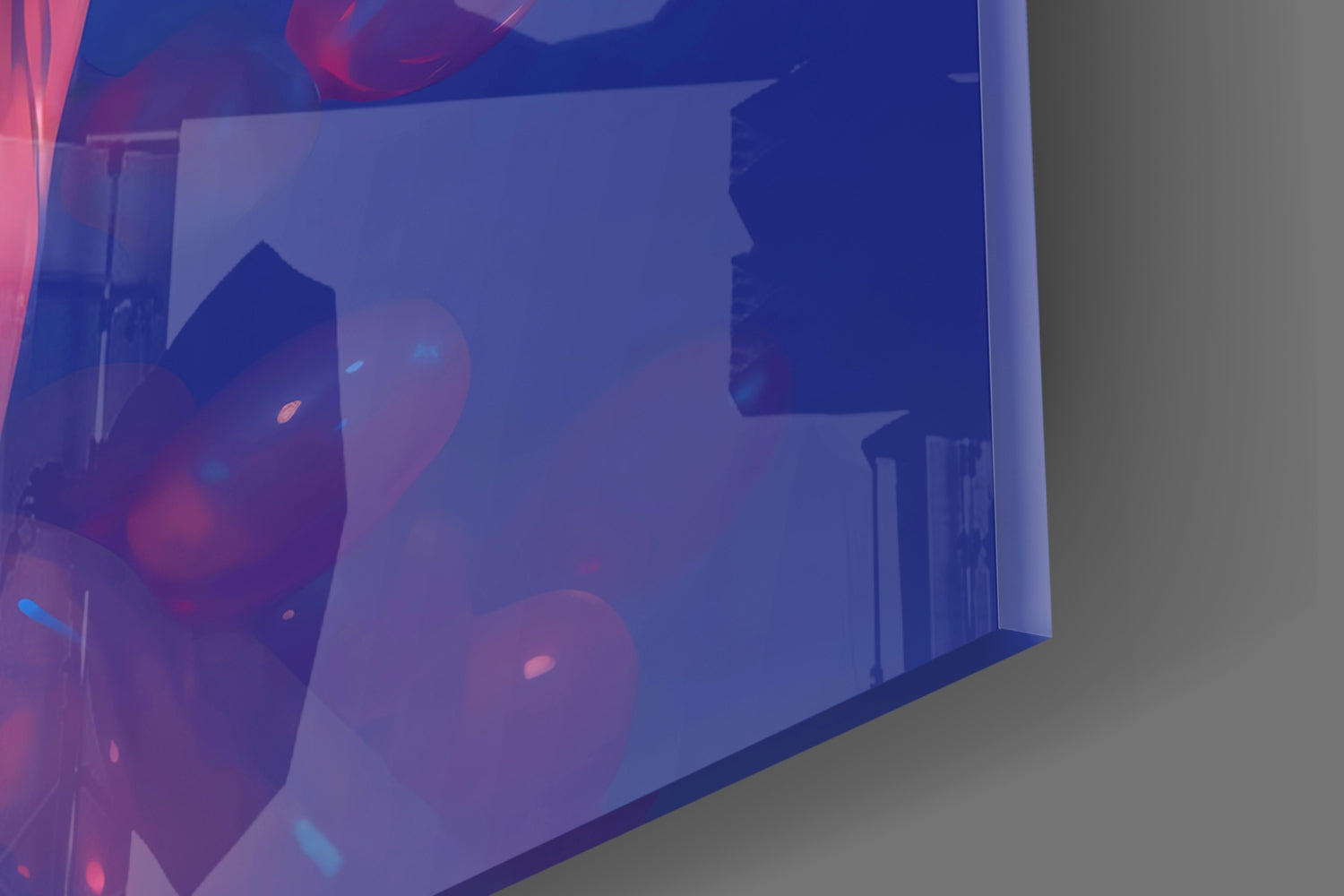 Pink Bubbles Glass Wall Art || Designer Collection Insigneart USA