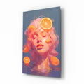 Orange Bubbles Glass Wall Art || Designer Collection Insigneart USA