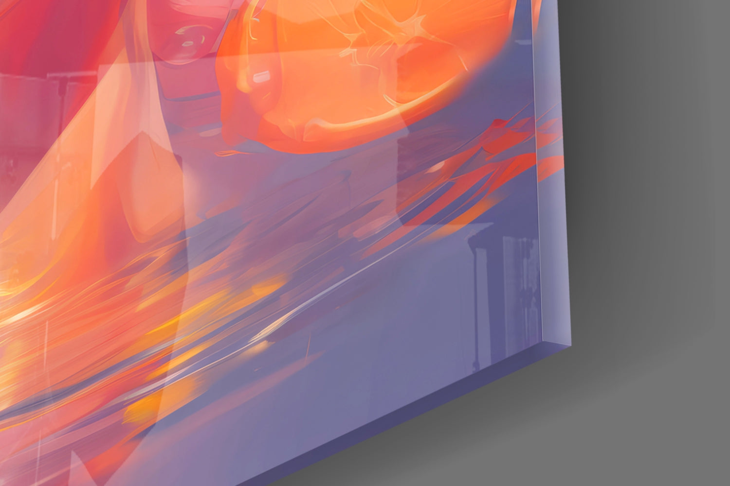 Orange Bubbles Glass Wall Art || Designer Collection Insigneart USA