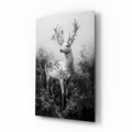 Monochrome Deer Glass Wall Art || Designer Collection Insigneart USA