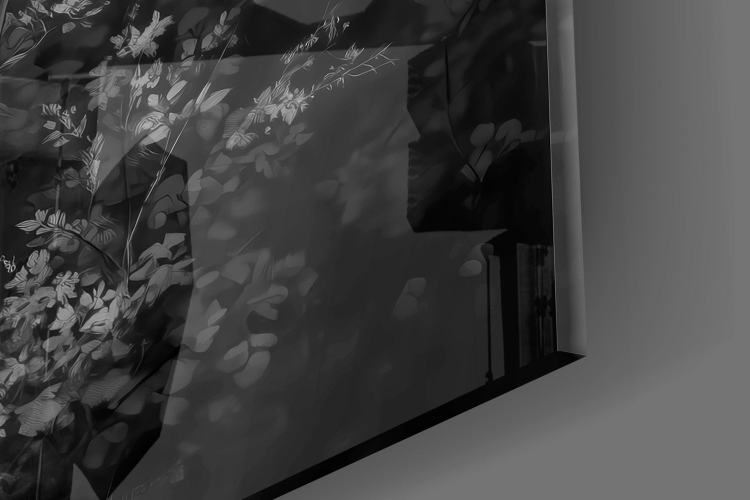 Monochrome Deer Glass Wall Art || Designer Collection Insigneart USA