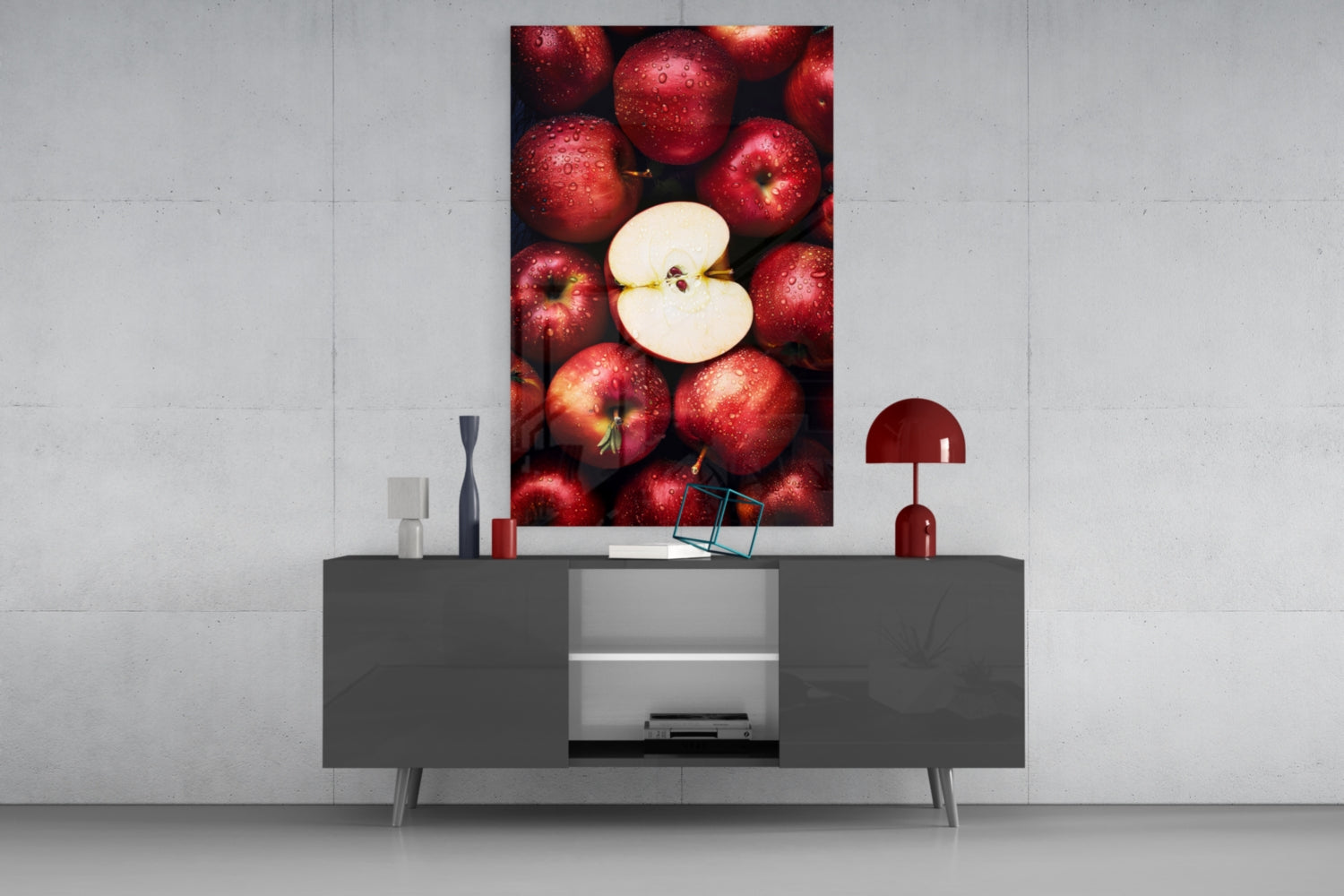 Queen of Apples Glass Wall Art || Designer Collection Insigneart USA
