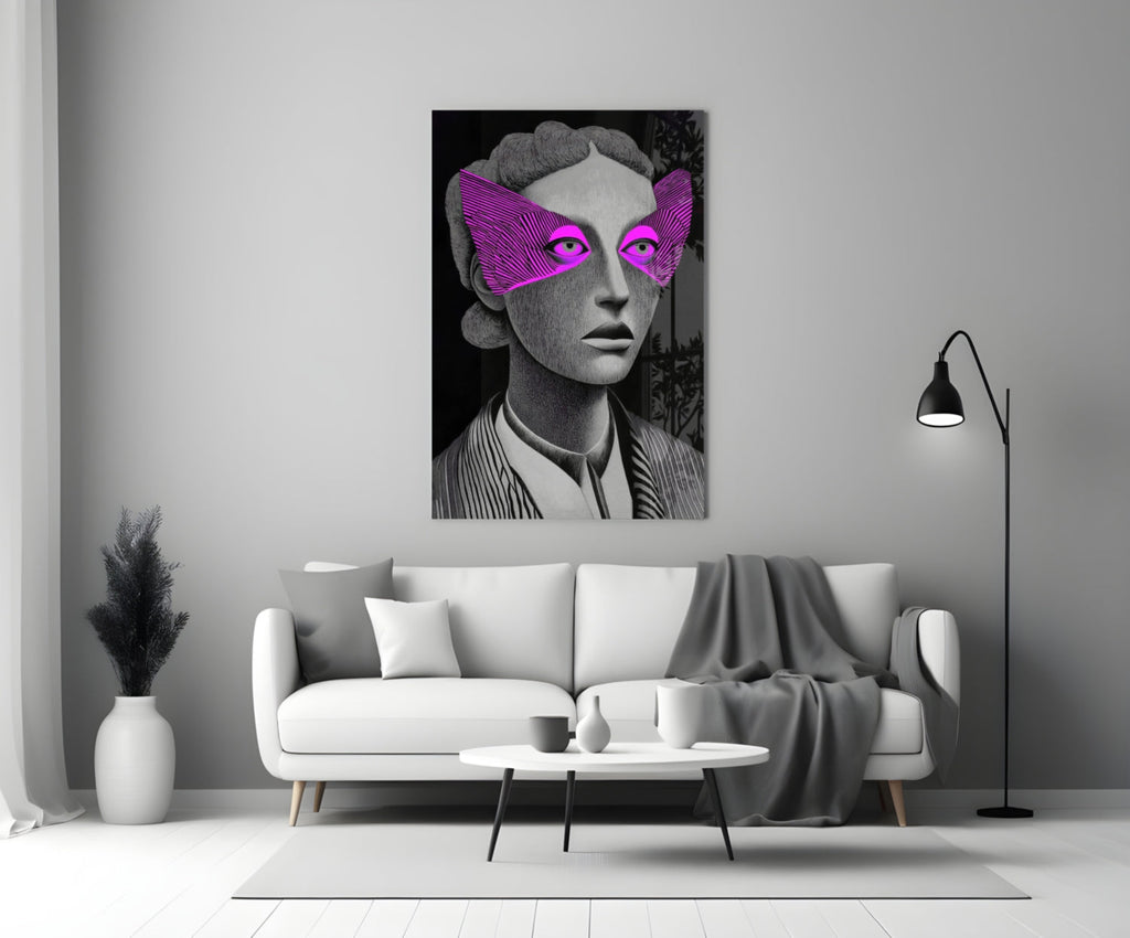 Striped Look Glass Wall Art || Designer Collection Insigneart USA
