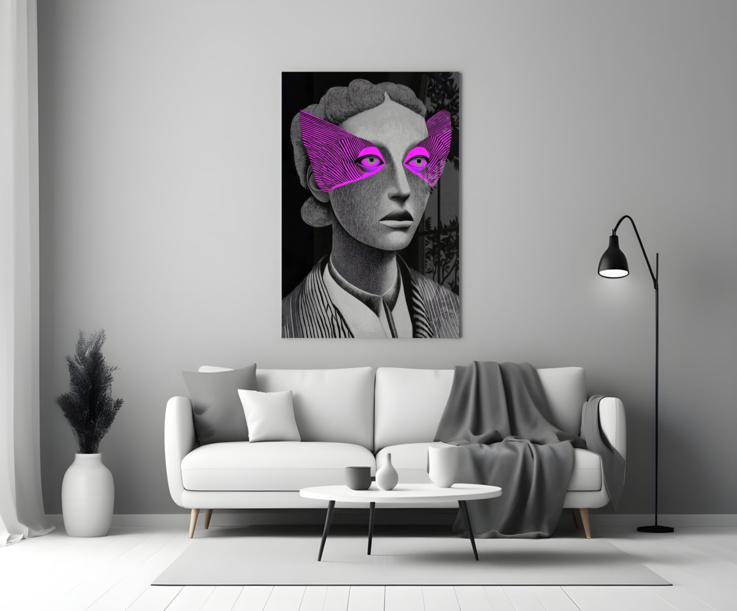 Striped Look Glass Wall Art || Designer Collection Insigneart USA