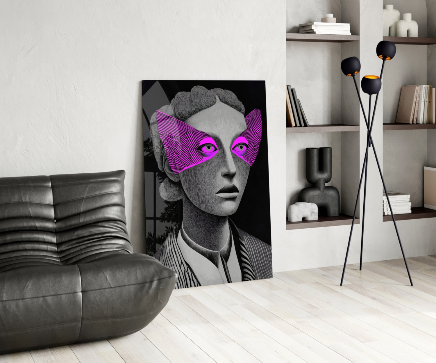 Striped Look Glass Wall Art || Designer Collection Insigneart USA