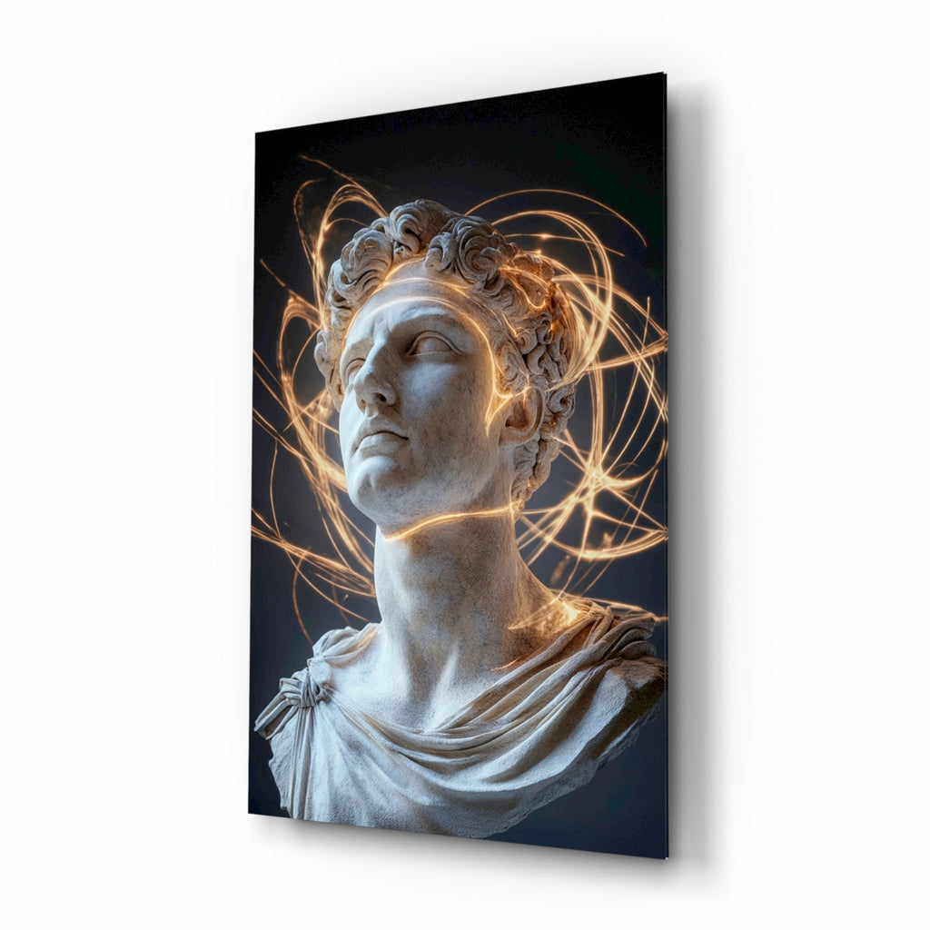 The Shining Mind of Aurelius Glass Wall Art || Designer Collection Insigneart USA