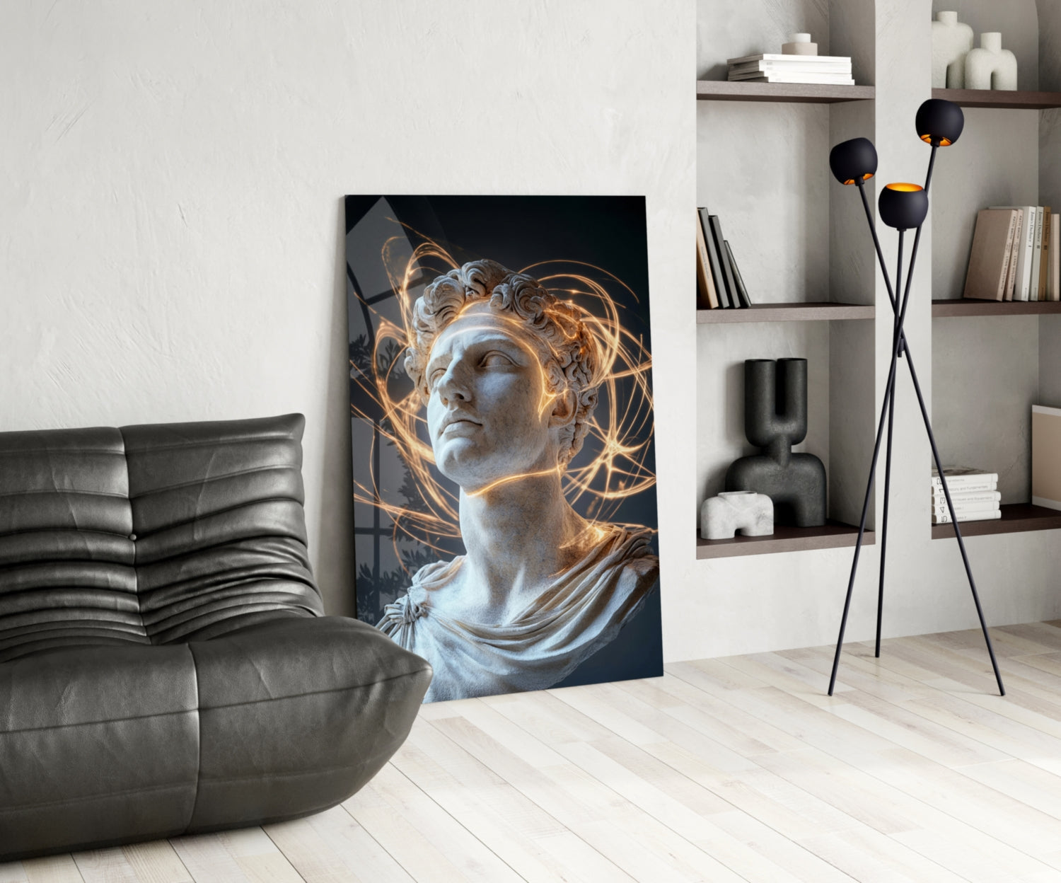 The Shining Mind of Aurelius Glass Wall Art || Designer Collection Insigneart USA