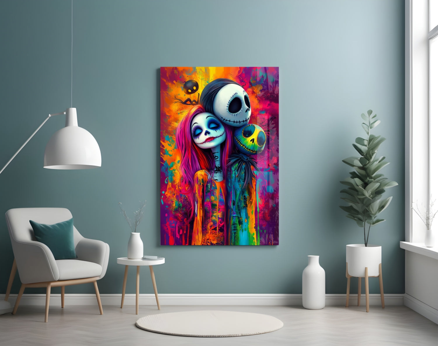 Colorful Nightmare Glass Wall Art || Designer Collection Insigneart USA