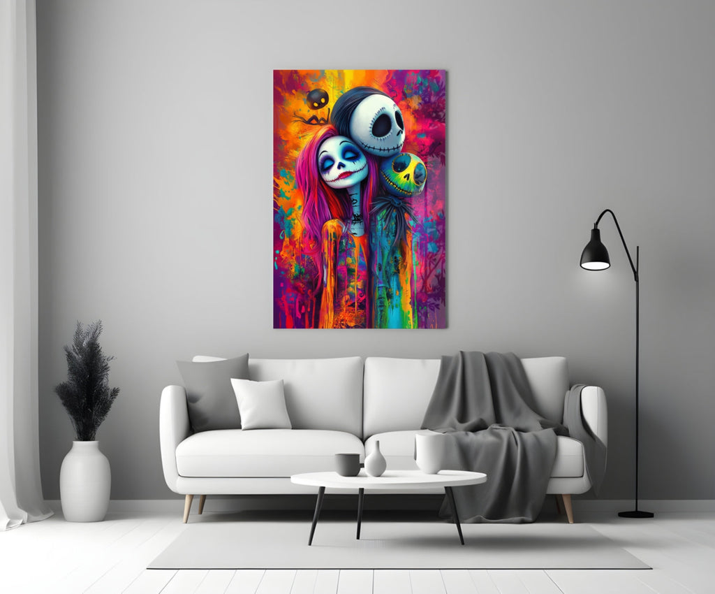 Colorful Nightmare Glass Wall Art || Designer Collection Insigneart USA