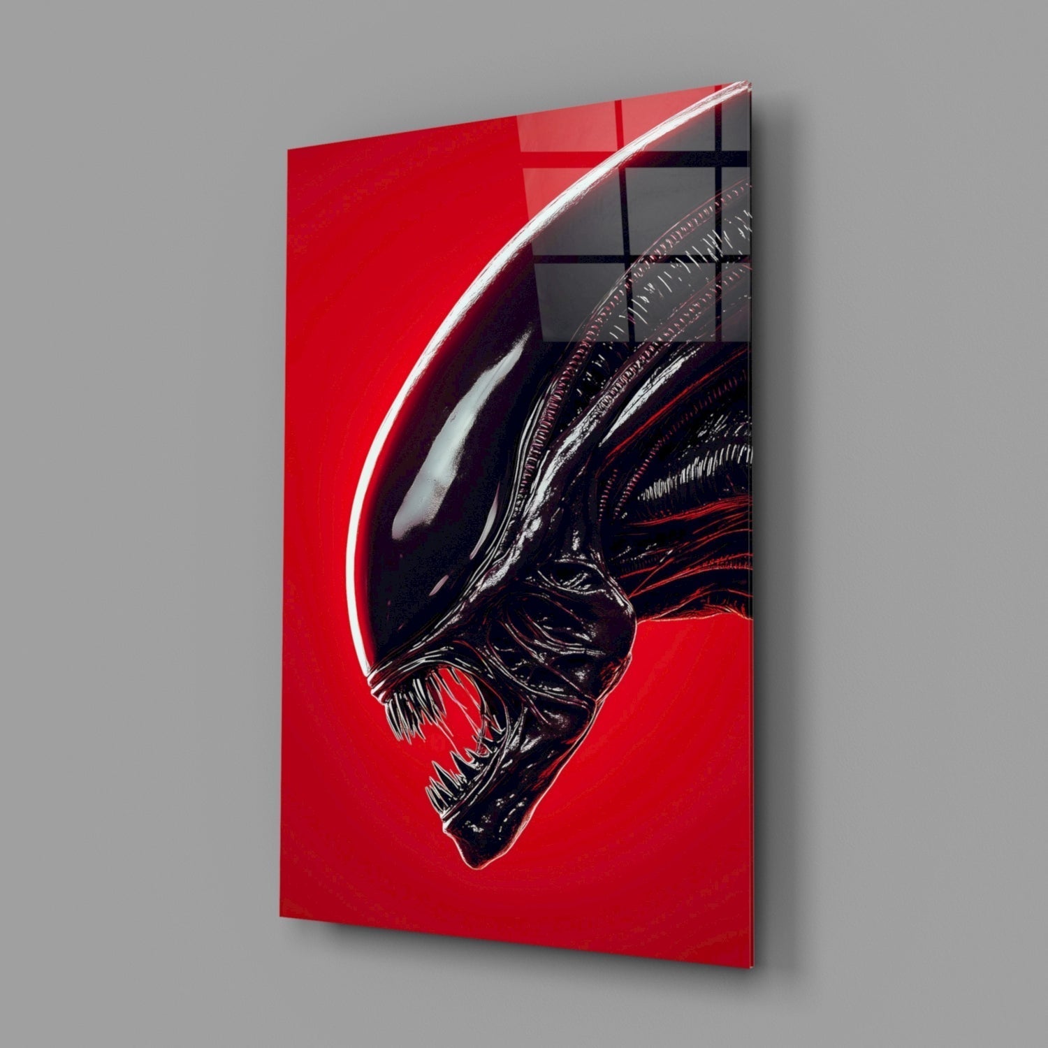 Alien: Red Menace Glass Wall Art || Designer Collection Insigneart USA